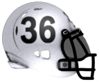 silver football helmet