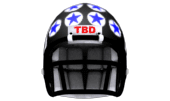 Number 73 Football Helmet