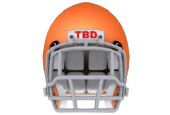 orange Football Helmet