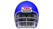 Blue Football Helmet 2