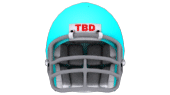 Light blue football helmet